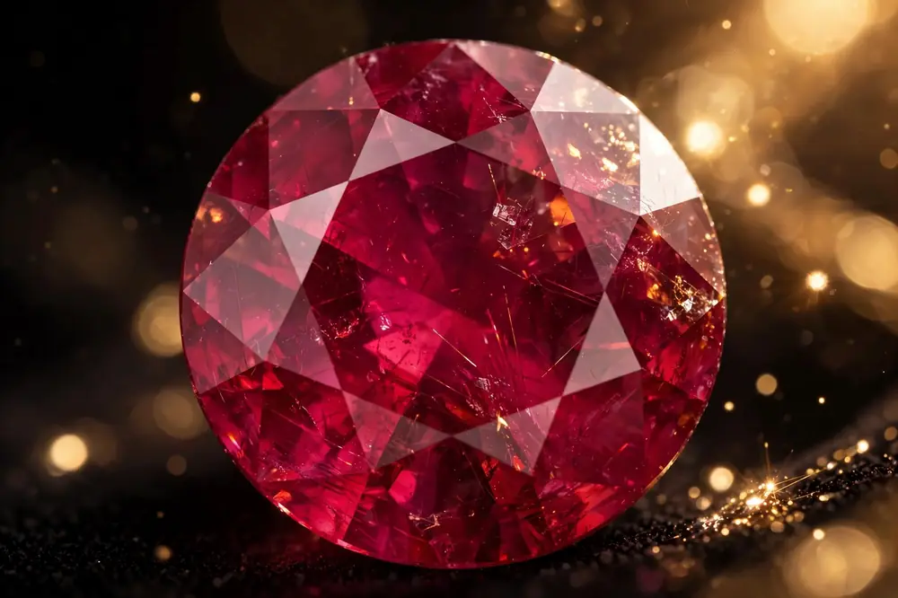 Burmese ruby gemstone