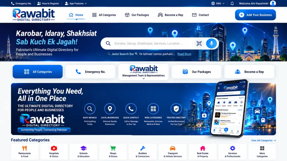 Rawabit Digital Directory website